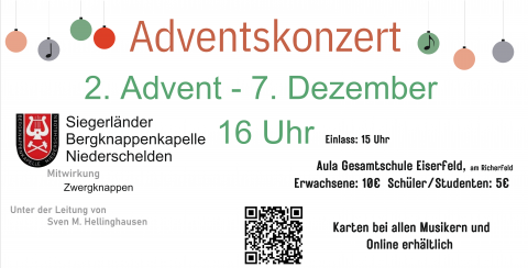 Flyer zur Veranstaltung (Foto: Siegerländer Bergknappenkapelle Niederschelden)